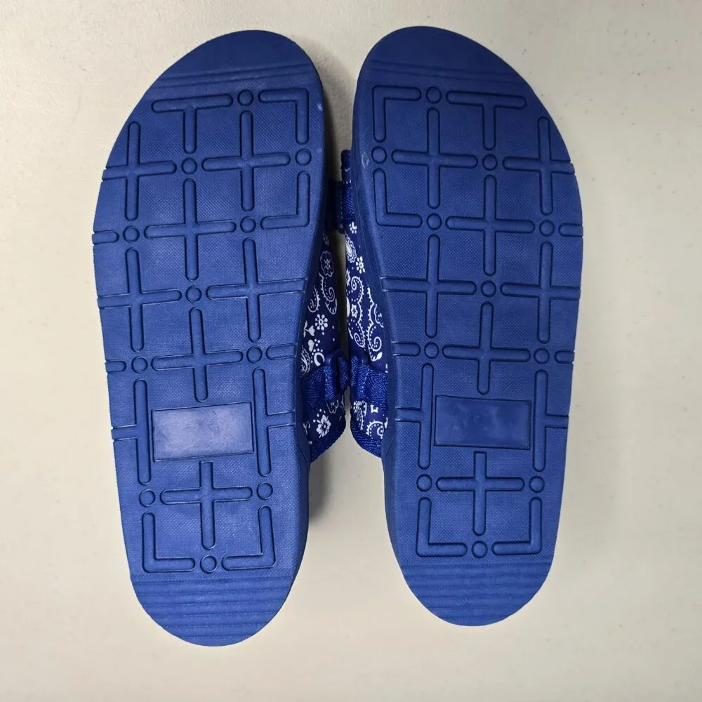 DRACO Slides Mens Shoes Size 10.5, 11, 11.5 Blue Sandals Bandana + Bag NEW